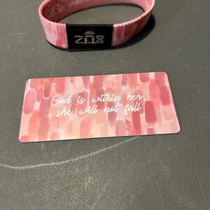 Pink Inspirational Elastic Bracelet